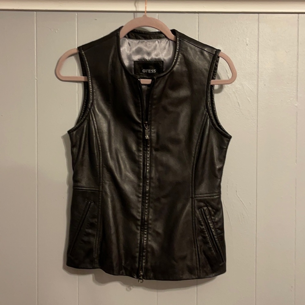 Black Leather Vest